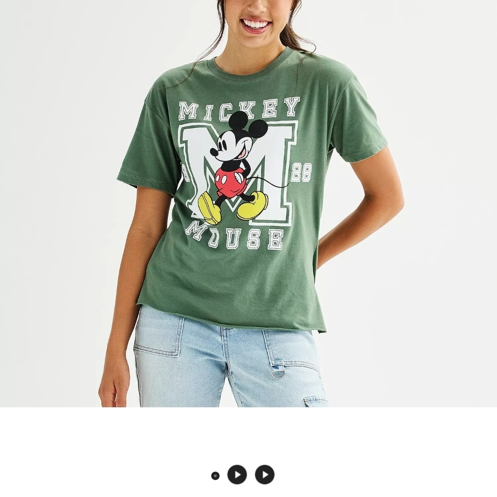 Disney Olive Mickey Mouse Tee